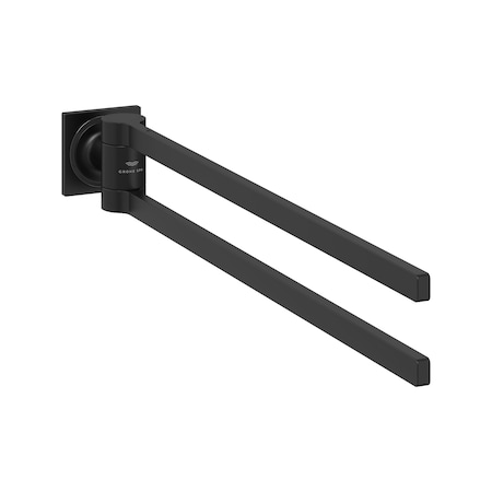Grohe Allure 24-in. Double Towel Bar, Black 403422431